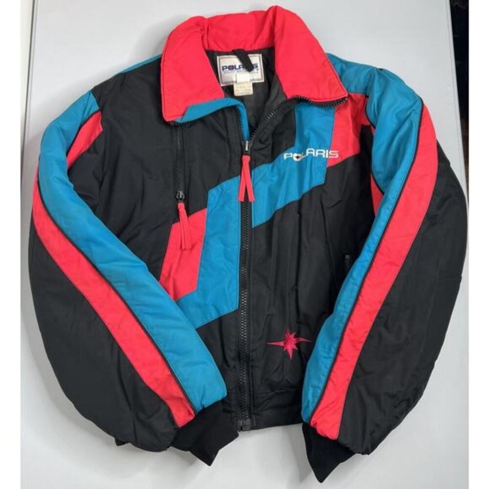 Vintage 80’s Polaris Pink Blue Neon Jacket USA Retro Women’s Size Large